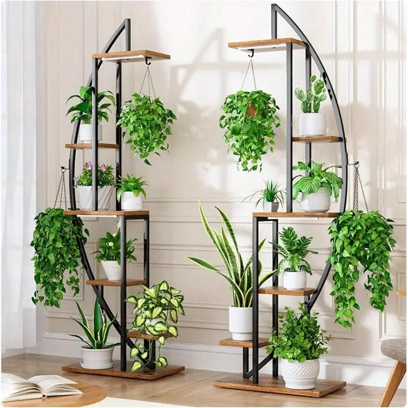 Estanteria Para Plantas De Metal Con 3 Luces BellaNatura®
