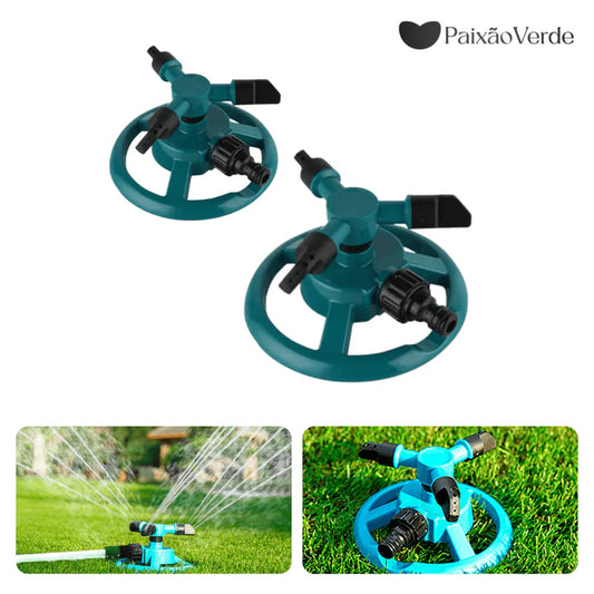 Aspersores Rotatorios Automáticos 360° Con Rociador de 3 Brazos - SpinGarden™